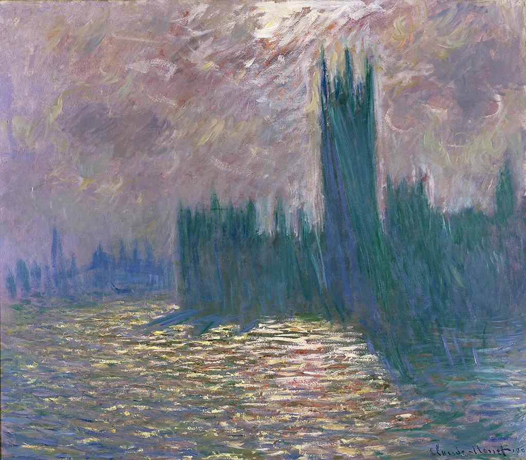 Houses of Parliament, London, 1905 in Detail Claude Monet